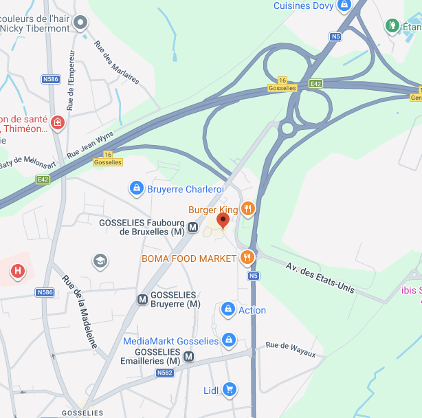 map-venetacucine-gosselies-charleroi